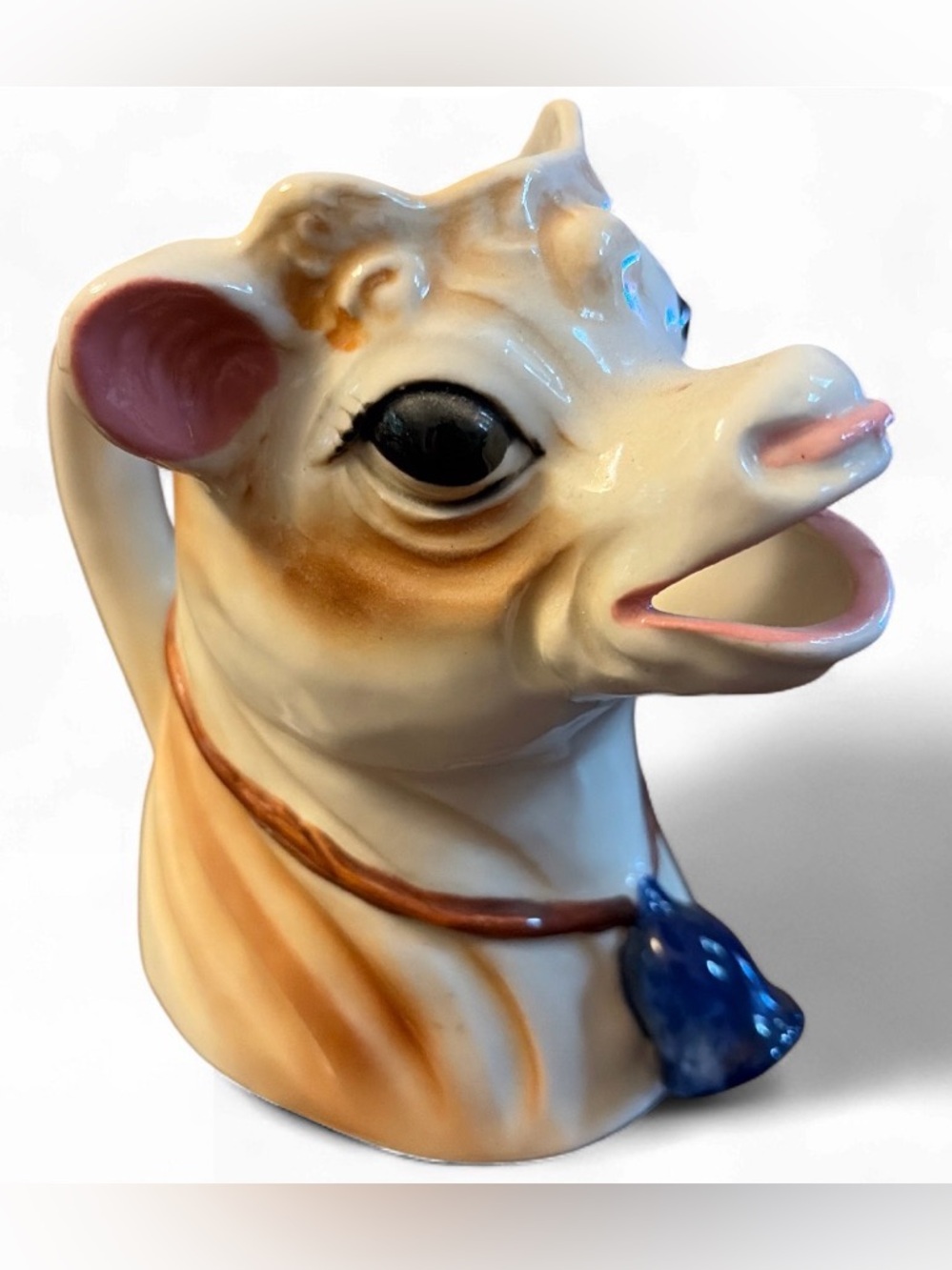 Vintage Elsie the Cow Borden Hand Painted Ceramic Creamer Pourer Animal Pitcher